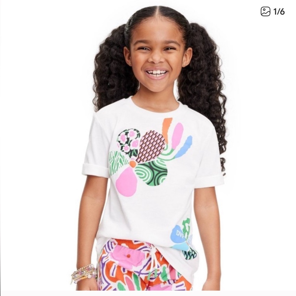 DVF for Target Kids Short Set Size XS Diane Von Furstenberg Floral Set Girls 4-5